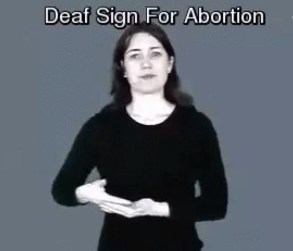 znakovni jezik pobačaj