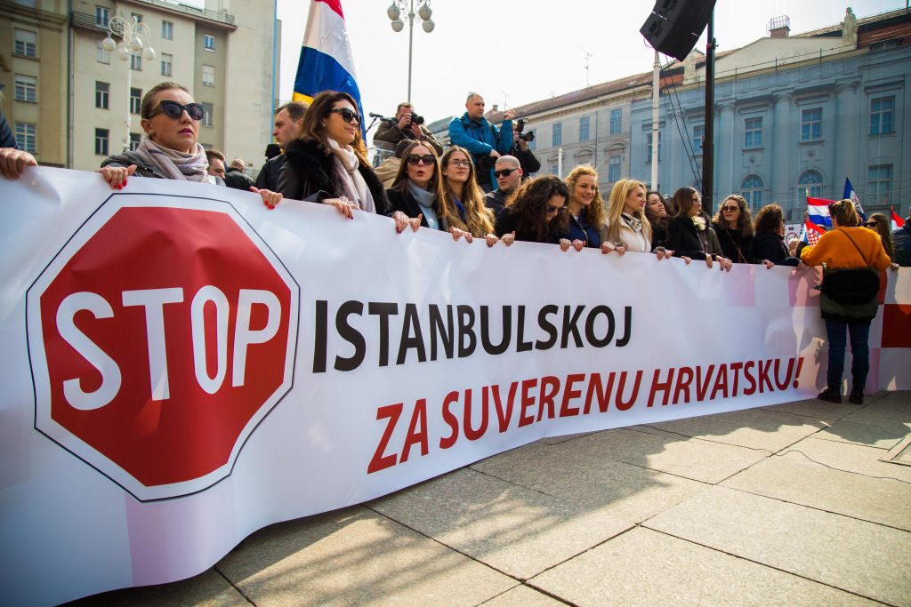 Prosvjed protiv Istanbulske konvencije/Foto: Hrvoje Pilić
