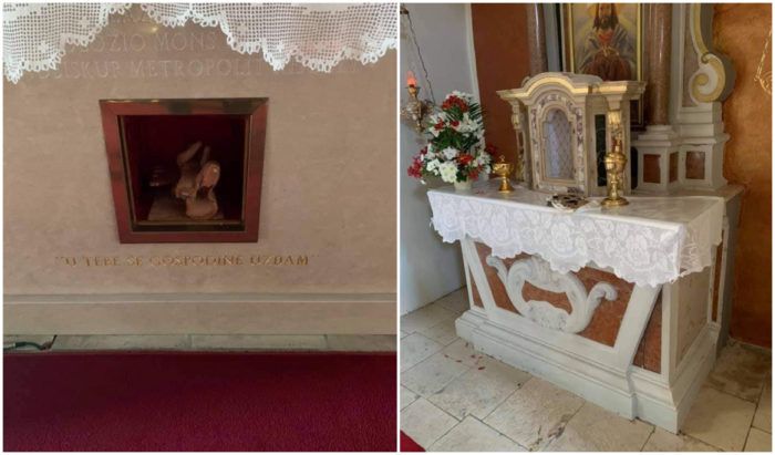Jelenje, oskvrnuta crkva župa sv. Mihovila