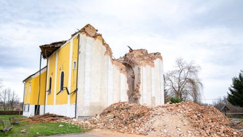 Žažina, crkva, potres u Petrinji