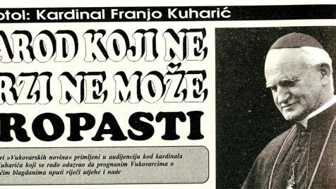 Franjo Kuharić, Vukovar, Vukovarske novine