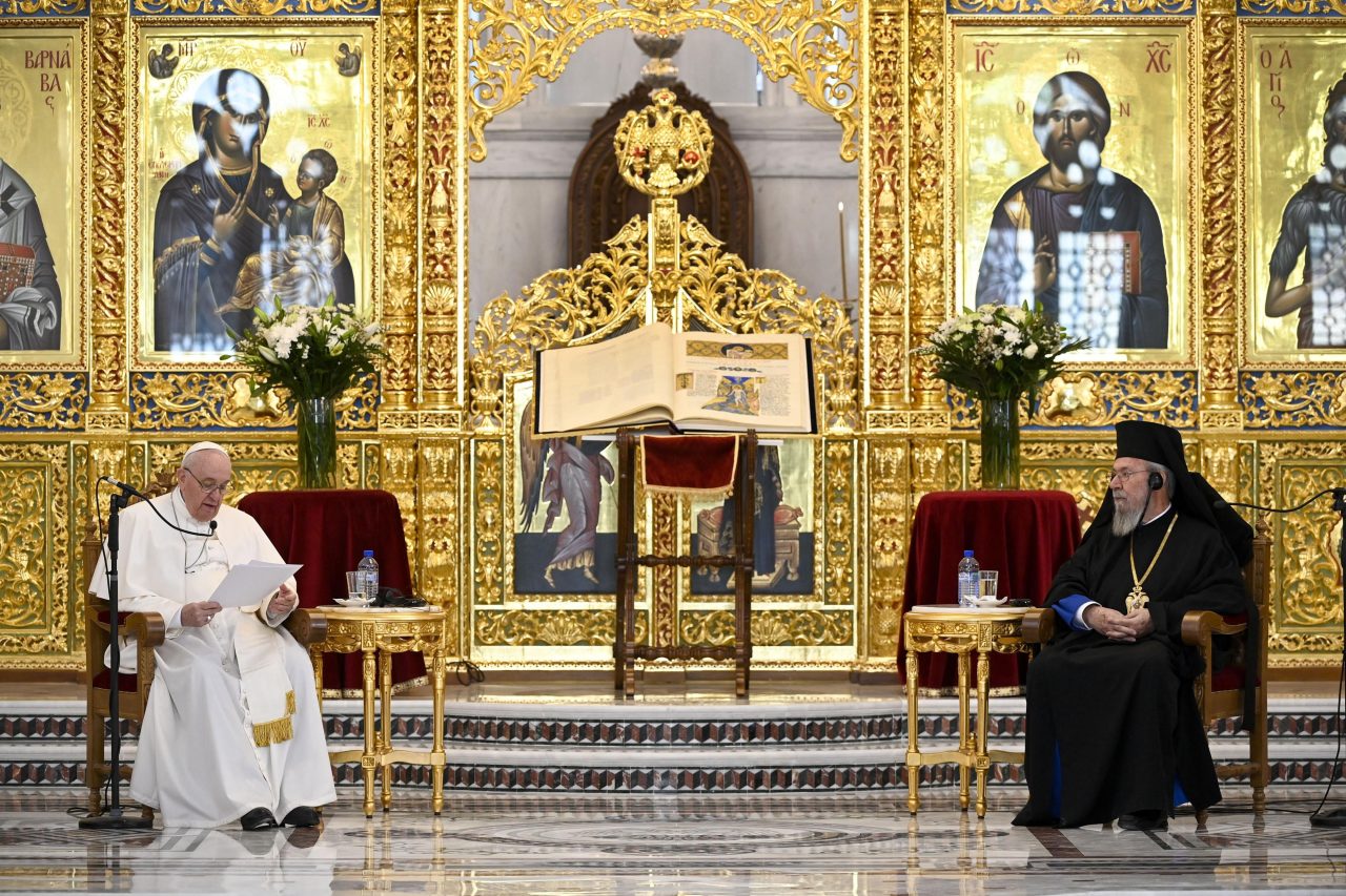 Papa Franjo susreo se na Cipru s arhiepiskopom Hrizostomom II./Foto: Vatican Media