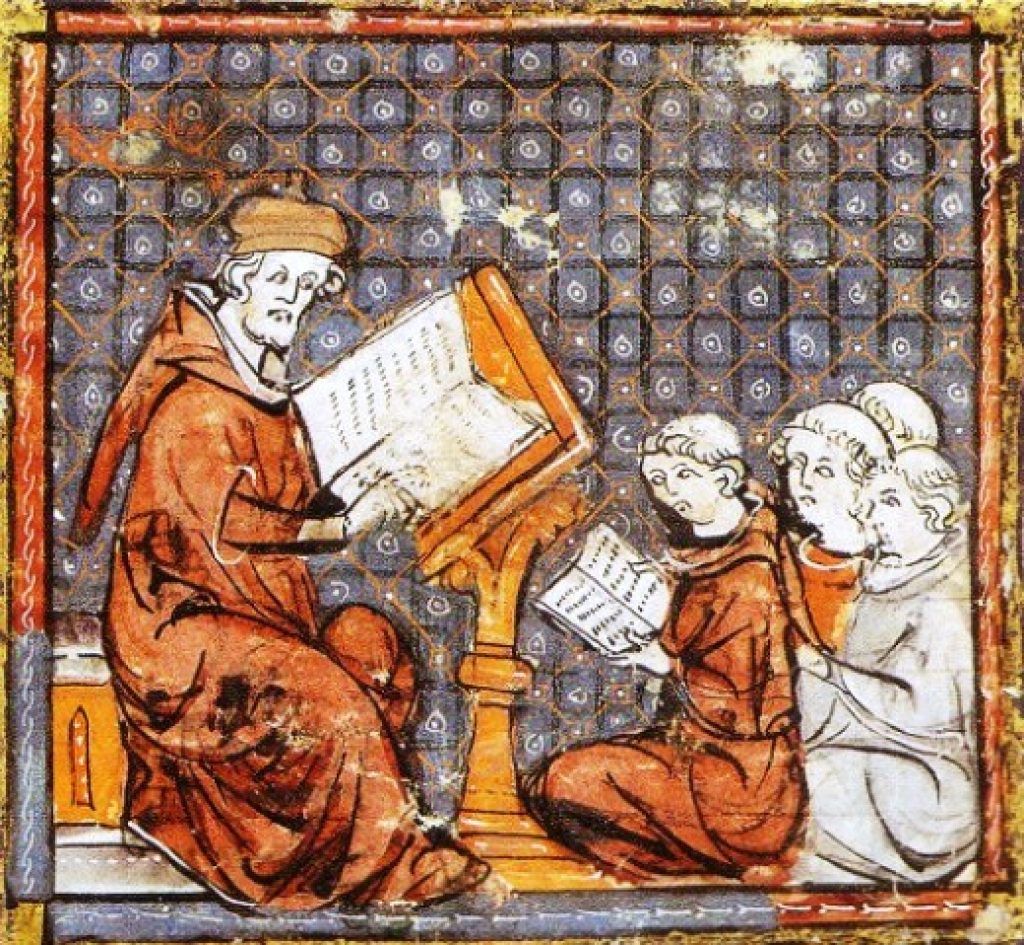Poučavanje u Parizu, 14. stoljeće. Foto: Wikimedia Commons
