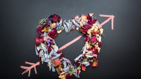 heart shaped flower arrangement